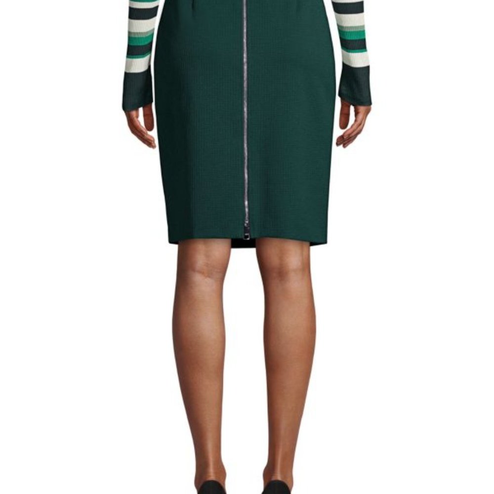 Hugo Boss Vaxine Structured Jersey Houndstooth Pencil Skirt - Picture 2 of 4